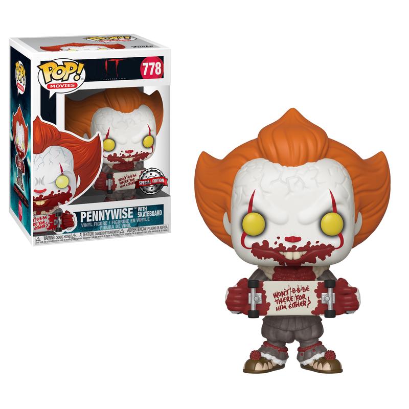 Figurine Pop! Vinyl Pennywise 778 - Edition Spéciale Skateboard Blanc, 2019, Neuve Sous Blister